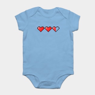 Pixelated 8-Bit Heart (v2) Baby Bodysuit